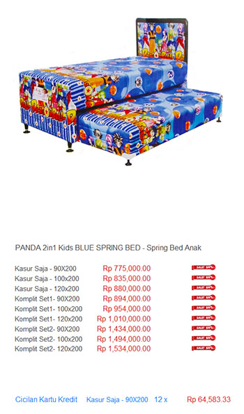 Spring Bed Anak Kasur 2in1 2 in 1 Two In One Ranjang Sorong Kids 